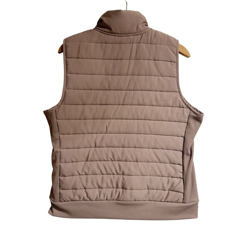 Adidas Womens Large Purple Quilted Zip Up Puffer Vest with Pockets - Picture 3 of 6